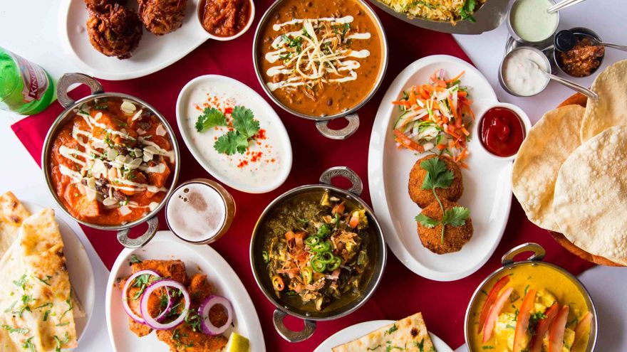 Beautifully Arranged Indian Dishes