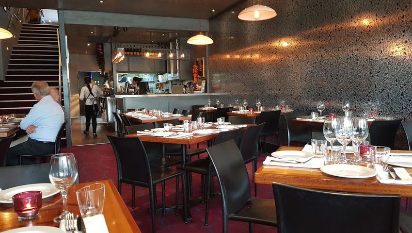 Dining inside Abhis Indian Restaurant