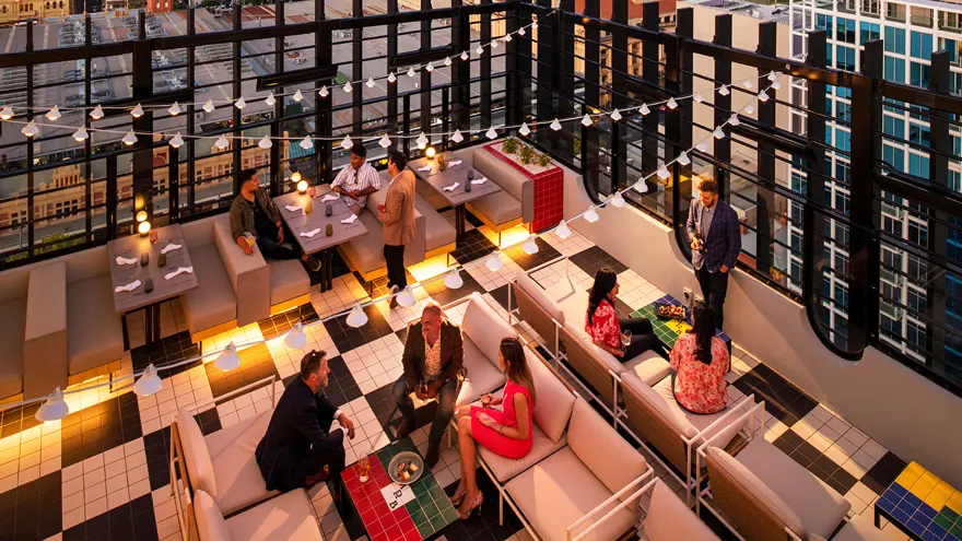 Adelaide Dining Merrymaker Rooftop Bar Group Gathering