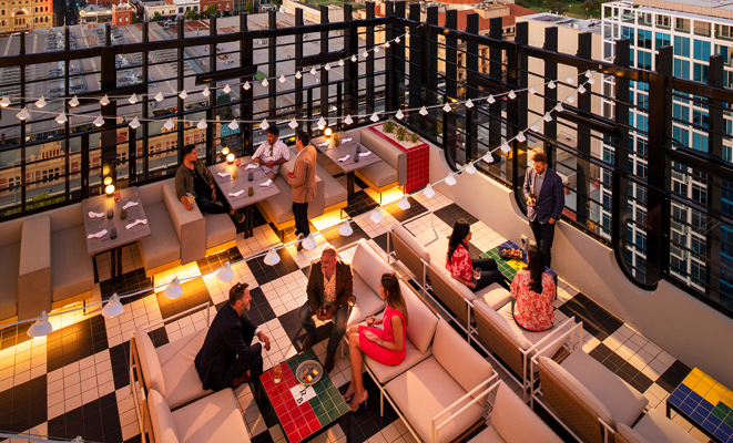 Adelaide Dining Merrymaker Rooftop Bar Group Gathering