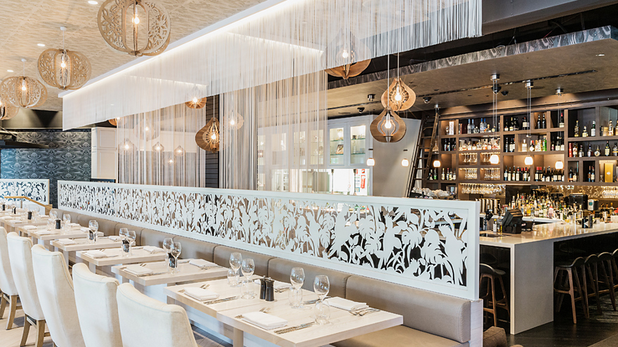 Best Restaurants Abode Bistro And Bar Dining space near to bar counter