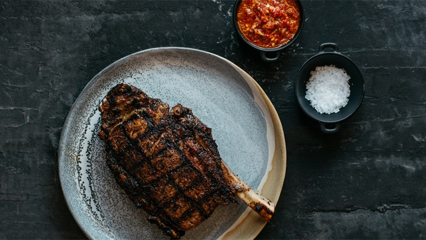 Steak Grilled at 6Head Restaurant