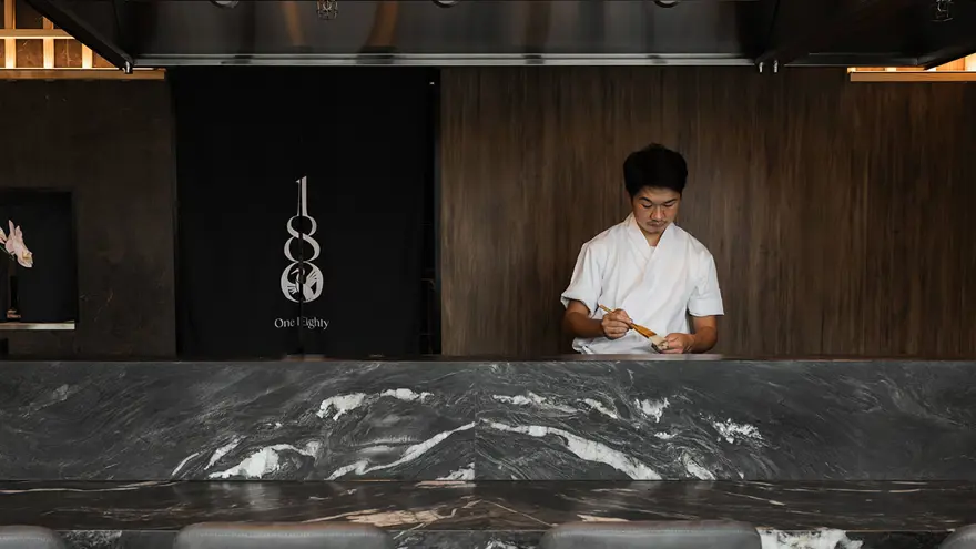 Chef Cooking One Eighty Japanese Restaurant