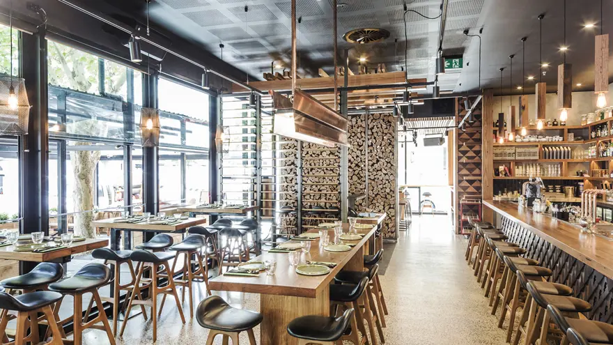 Large dining space at Aki Modern Japanese