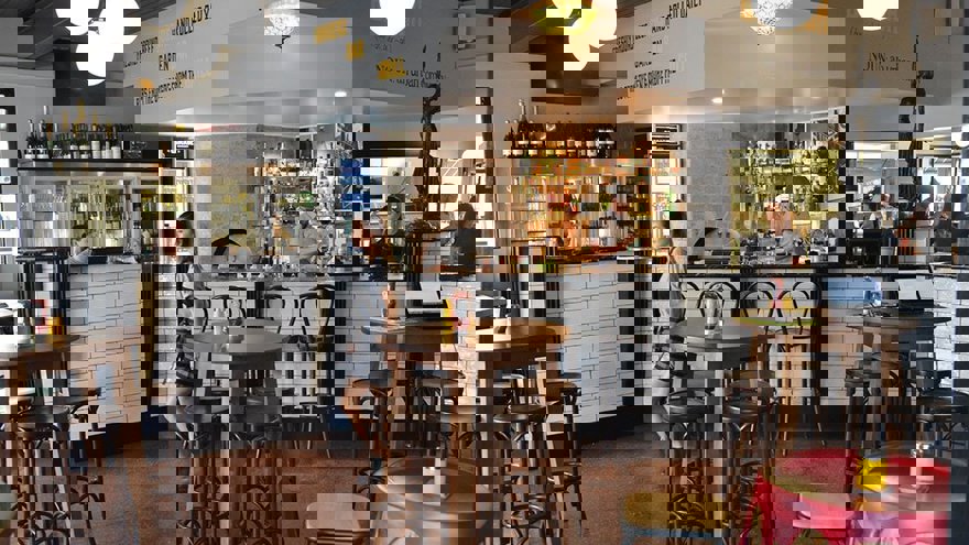 Inside Dining of 5 Boroughs Restaurant