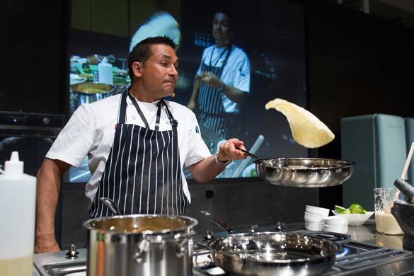 Chef Teaching the Preparation of Dishes at Accoutrement Cooking School
