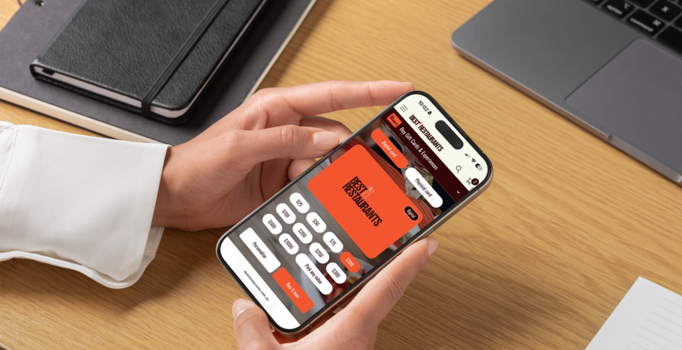 Mobile Phone Digital Gift Card Mock Up