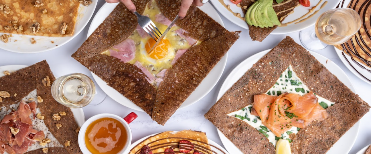 Four Frogs All Food Table Shot