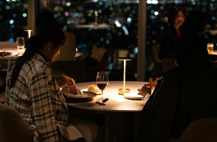 Couple Having Date At Moody Restaurant