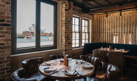 Inside Dining of 6Head with View to the Opera House